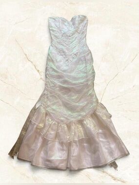 Vintage Gunne Sax Iridescent Strapless Dress XXS -00